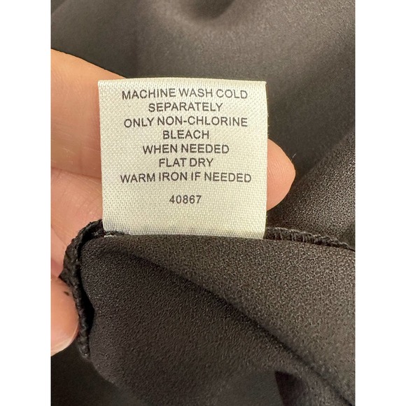 41 Hawthorne black long sleeves button blouse size large - Picture 6 of 13